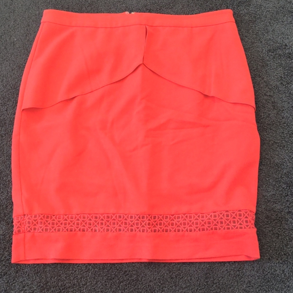 Red corporate skirt